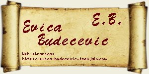 Evica Budečević vizit kartica